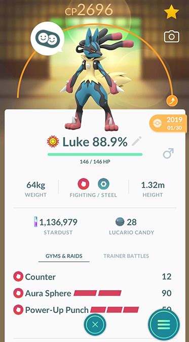 mega lucario pokemon go.